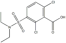 2,6-dichloro-3-(diethylsulfamoyl)benzoic acid 结构式