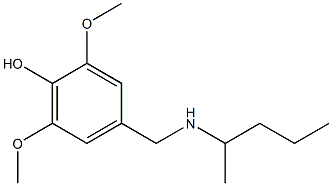 2,6-dimethoxy-4-[(pentan-2-ylamino)methyl]phenol 结构式