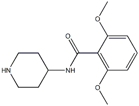 2,6-dimethoxy-N-(piperidin-4-yl)benzamide 结构式