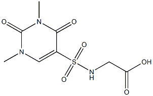 2-[(1,3-dimethyl-2,4-dioxo-1,2,3,4-tetrahydropyrimidine-5-)sulfonamido]acetic acid 结构式