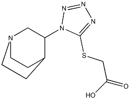 2-[(1-{1-azabicyclo[2.2.2]octan-3-yl}-1H-1,2,3,4-tetrazol-5-yl)sulfanyl]acetic acid 结构式