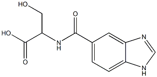 2-[(1H-benzimidazol-5-ylcarbonyl)amino]-3-hydroxypropanoic acid 结构式