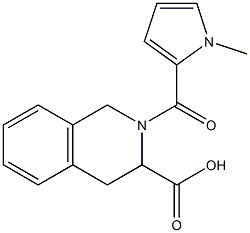 2-[(1-methyl-1H-pyrrol-2-yl)carbonyl]-1,2,3,4-tetrahydroisoquinoline-3-carboxylic acid 结构式