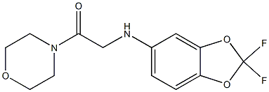 2-[(2,2-difluoro-2H-1,3-benzodioxol-5-yl)amino]-1-(morpholin-4-yl)ethan-1-one 结构式