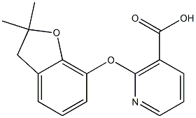 2-[(2,2-dimethyl-2,3-dihydro-1-benzofuran-7-yl)oxy]nicotinic acid 结构式
