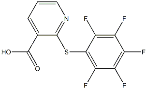 2-[(2,3,4,5,6-pentafluorophenyl)sulfanyl]pyridine-3-carboxylic acid 结构式