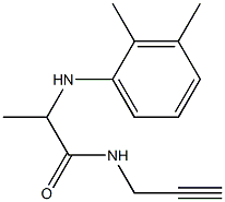 2-[(2,3-dimethylphenyl)amino]-N-(prop-2-yn-1-yl)propanamide 结构式