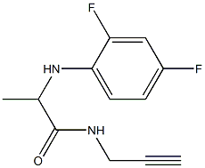 2-[(2,4-difluorophenyl)amino]-N-(prop-2-yn-1-yl)propanamide 结构式