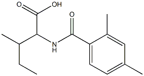 2-[(2,4-dimethylbenzoyl)amino]-3-methylpentanoic acid 结构式