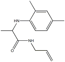 2-[(2,4-dimethylphenyl)amino]-N-(prop-2-en-1-yl)propanamide 结构式