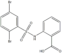 2-[(2,5-dibromobenzene)sulfonamido]benzoic acid 结构式