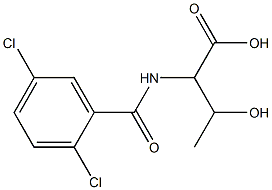 2-[(2,5-dichlorophenyl)formamido]-3-hydroxybutanoic acid 结构式