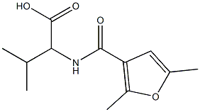 2-[(2,5-dimethyl-3-furoyl)amino]-3-methylbutanoic acid 结构式