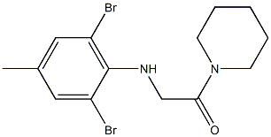 2-[(2,6-dibromo-4-methylphenyl)amino]-1-(piperidin-1-yl)ethan-1-one 结构式