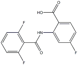 2-[(2,6-difluorobenzene)amido]-4-fluorobenzoic acid 结构式