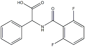 2-[(2,6-difluorophenyl)formamido]-2-phenylacetic acid 结构式