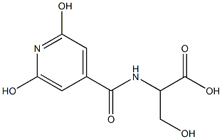 2-[(2,6-dihydroxyisonicotinoyl)amino]-3-hydroxypropanoic acid 结构式