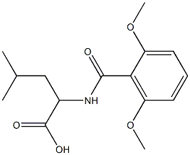 2-[(2,6-dimethoxyphenyl)formamido]-4-methylpentanoic acid 结构式