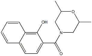2-[(2,6-dimethylmorpholin-4-yl)carbonyl]naphthalen-1-ol 结构式