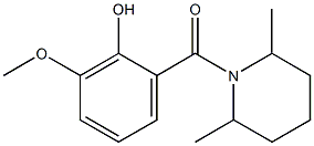 2-[(2,6-dimethylpiperidin-1-yl)carbonyl]-6-methoxyphenol 结构式