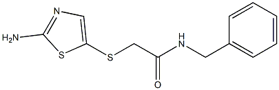 2-[(2-amino-1,3-thiazol-5-yl)sulfanyl]-N-benzylacetamide 结构式