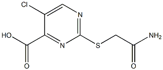 2-[(2-amino-2-oxoethyl)thio]-5-chloropyrimidine-4-carboxylic acid 结构式