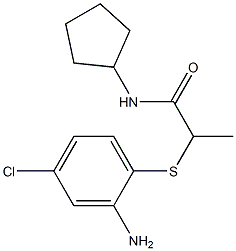 2-[(2-amino-4-chlorophenyl)sulfanyl]-N-cyclopentylpropanamide 结构式