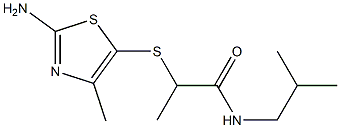 2-[(2-amino-4-methyl-1,3-thiazol-5-yl)sulfanyl]-N-(2-methylpropyl)propanamide 结构式