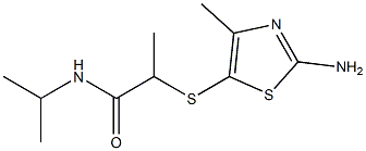 2-[(2-amino-4-methyl-1,3-thiazol-5-yl)sulfanyl]-N-(propan-2-yl)propanamide 结构式
