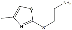 2-[(2-aminoethyl)sulfanyl]-4-methyl-1,3-thiazole 结构式