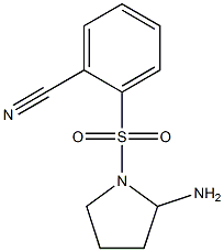 2-[(2-aminopyrrolidine-1-)sulfonyl]benzonitrile 结构式