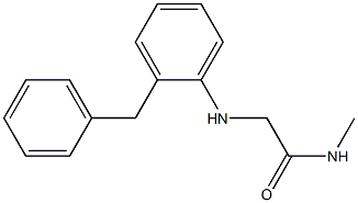 2-[(2-benzylphenyl)amino]-N-methylacetamide 结构式