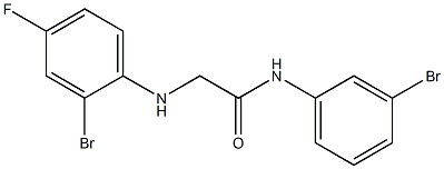 2-[(2-bromo-4-fluorophenyl)amino]-N-(3-bromophenyl)acetamide 结构式