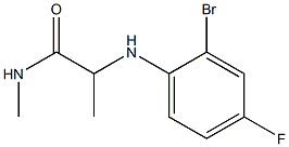 2-[(2-bromo-4-fluorophenyl)amino]-N-methylpropanamide 结构式