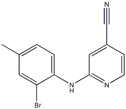 2-[(2-bromo-4-methylphenyl)amino]isonicotinonitrile 结构式