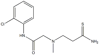 2-[(2-carbamothioylethyl)(methyl)amino]-N-(2-chlorophenyl)acetamide 结构式