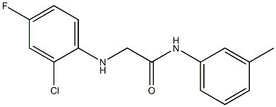 2-[(2-chloro-4-fluorophenyl)amino]-N-(3-methylphenyl)acetamide 结构式