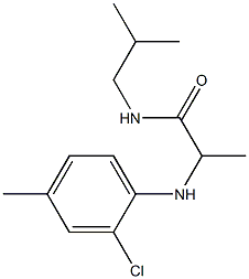 2-[(2-chloro-4-methylphenyl)amino]-N-(2-methylpropyl)propanamide 结构式