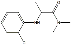 2-[(2-chlorophenyl)amino]-N,N-dimethylpropanamide 结构式