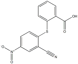 2-[(2-cyano-4-nitrophenyl)sulfanyl]benzoic acid 结构式