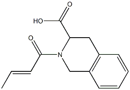 2-[(2E)-but-2-enoyl]-1,2,3,4-tetrahydroisoquinoline-3-carboxylic acid 结构式