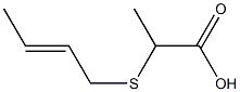 2-[(2E)-but-2-enylthio]propanoic acid 结构式
