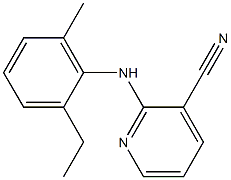 2-[(2-ethyl-6-methylphenyl)amino]pyridine-3-carbonitrile 结构式