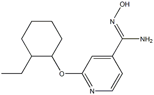 2-[(2-ethylcyclohexyl)oxy]-N'-hydroxypyridine-4-carboximidamide 结构式