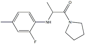 2-[(2-fluoro-4-methylphenyl)amino]-1-(pyrrolidin-1-yl)propan-1-one 结构式