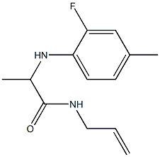 2-[(2-fluoro-4-methylphenyl)amino]-N-(prop-2-en-1-yl)propanamide 结构式