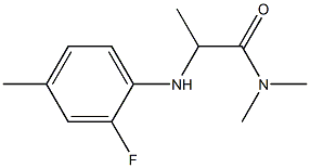 2-[(2-fluoro-4-methylphenyl)amino]-N,N-dimethylpropanamide 结构式