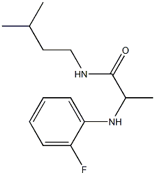 2-[(2-fluorophenyl)amino]-N-(3-methylbutyl)propanamide 结构式