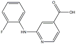 2-[(2-fluorophenyl)amino]pyridine-4-carboxylic acid 结构式