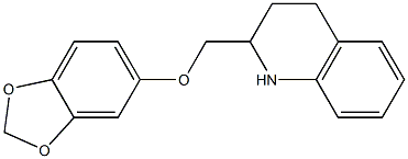 2-[(2H-1,3-benzodioxol-5-yloxy)methyl]-1,2,3,4-tetrahydroquinoline 结构式